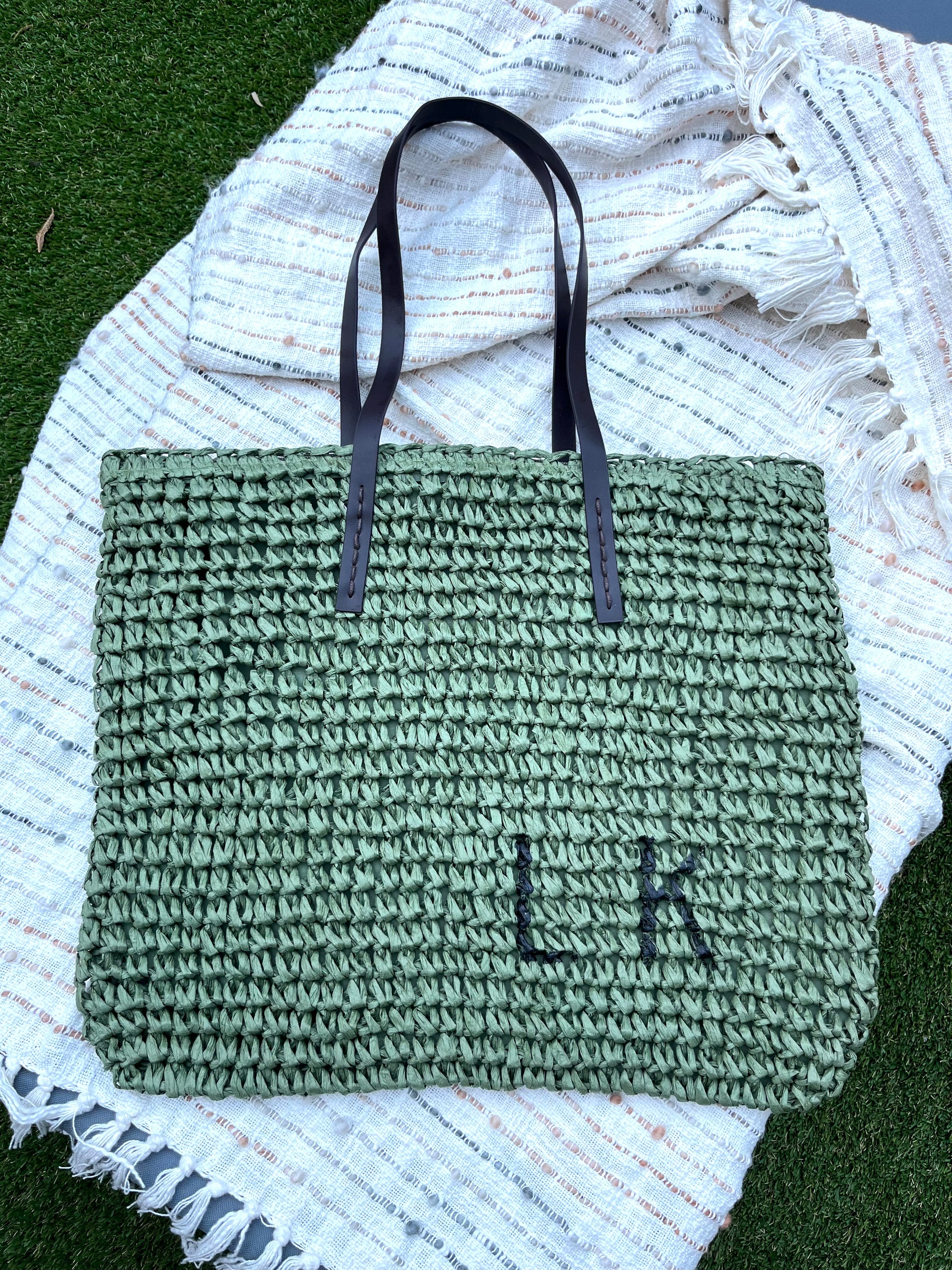 Personalised woven bag hotsell